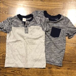 Boys Heathered Navy Short Sleeve Tees